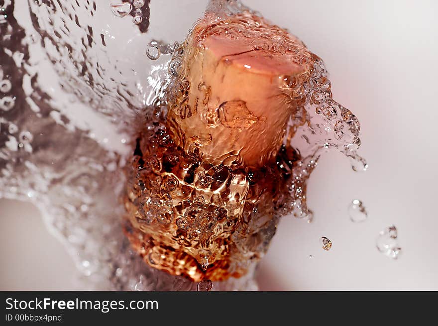 Icy Bottle of Wine in cold alcohol