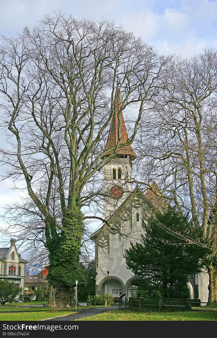 Catholic Church in Interlaken. Switzerland. Catholic Church in Interlaken. Switzerland