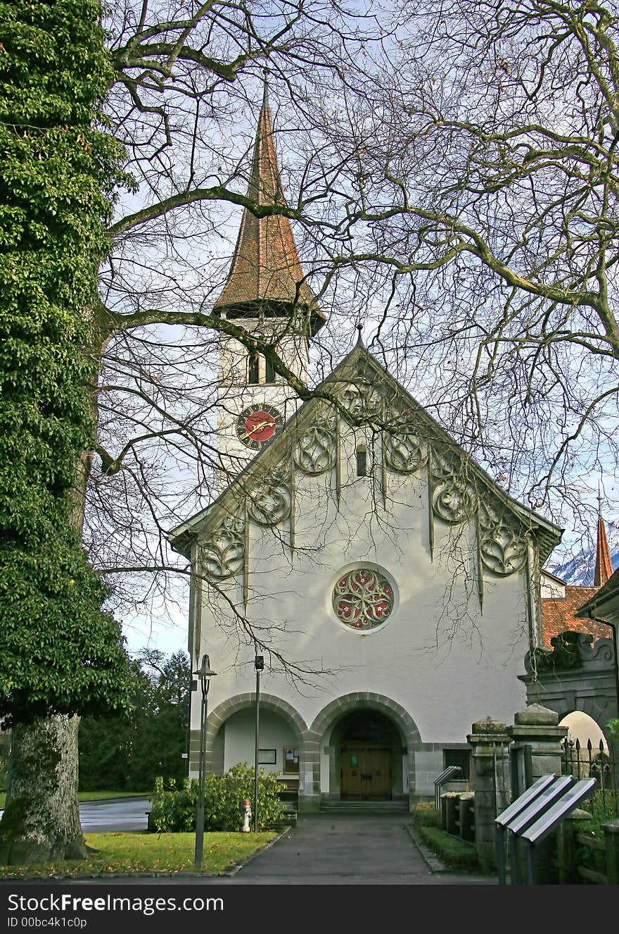 Catholic Church in Interlaken. Switzerland. Catholic Church in Interlaken. Switzerland