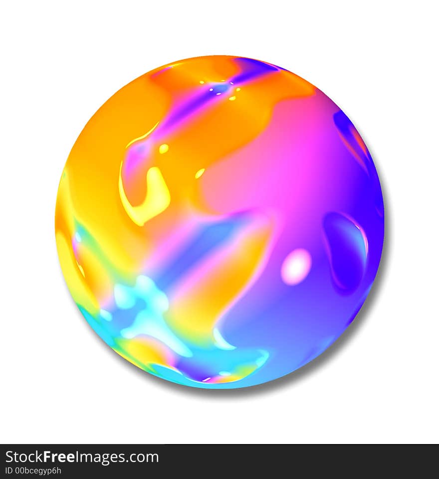 Planet button ball marble