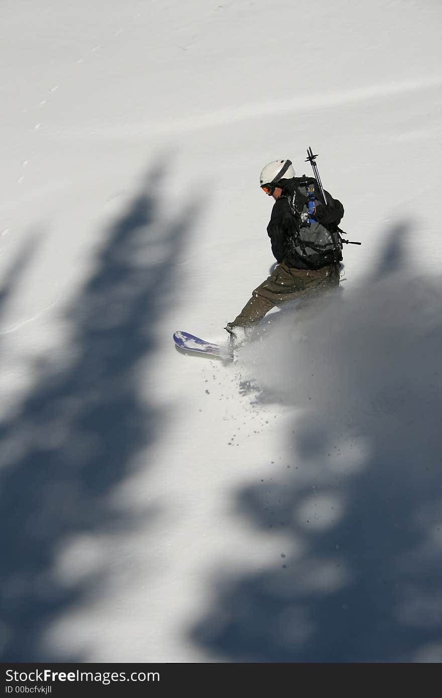 Snowboarder enjoys fresh powder near snowbird ski and summer resort in the backcountry utah #7. Snowboarder enjoys fresh powder near snowbird ski and summer resort in the backcountry utah #7