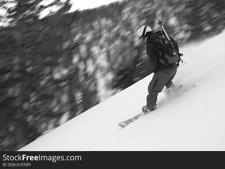 Snow boarder motion panning