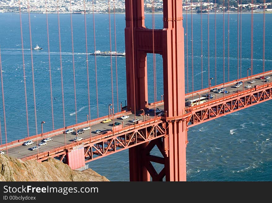 View of the Golden Gate Bridge, San Diego, San Francisco Bay