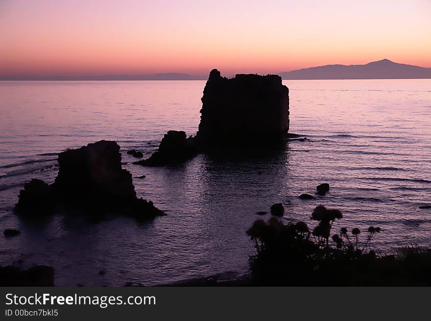 Winter sunset, Fokea, Chalkidiki Greece