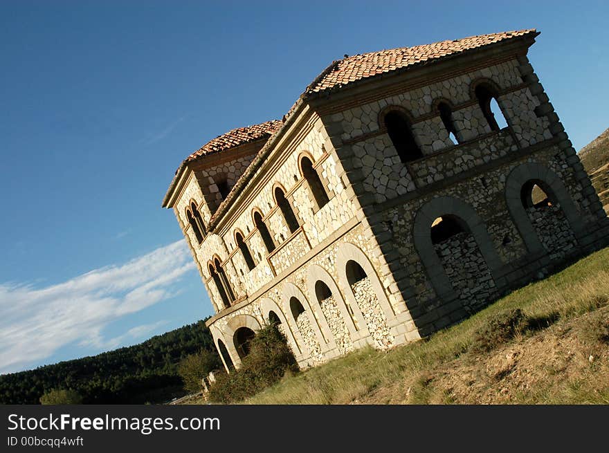 Lonesome railways station in Spain