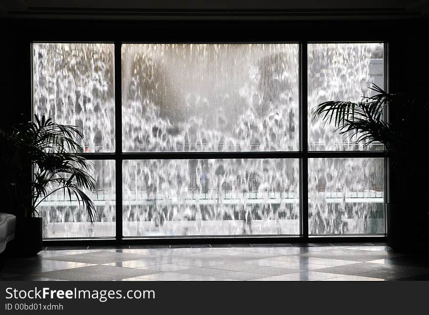 Big window in a conference centre. Big window in a conference centre