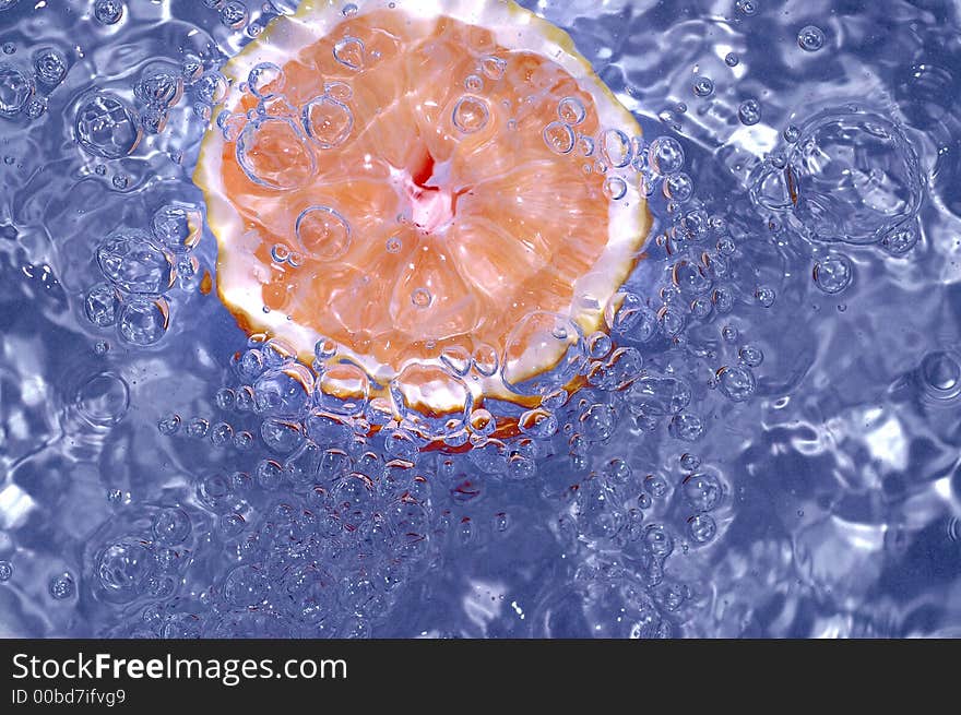 Orange Splashing Water