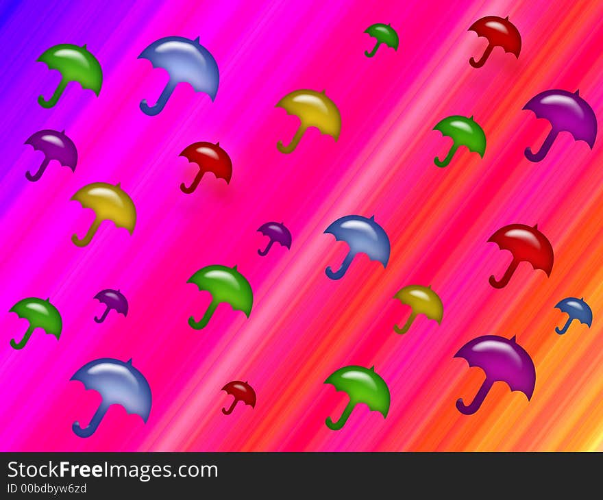 Rainbow Umbrella Shower