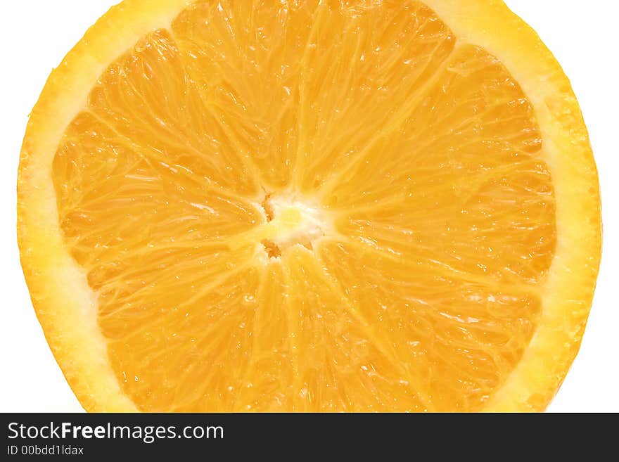 Single Orange Cut Upclose