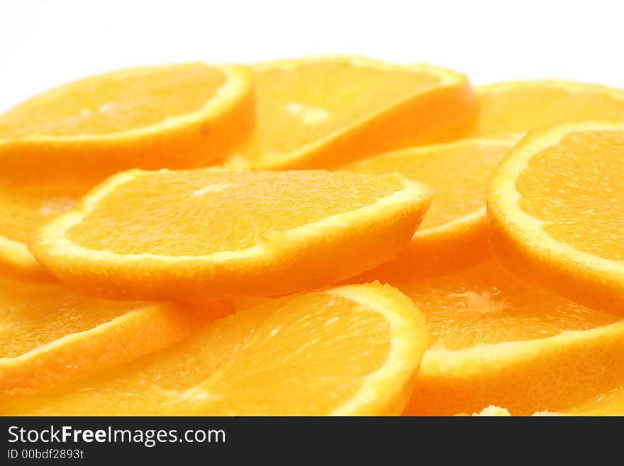 Orange slices angle