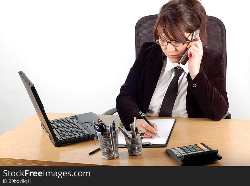 Businesswoman at desk 12