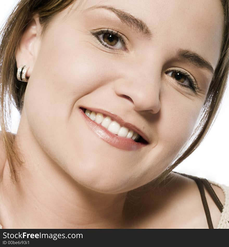 A model portrait in the studio. A model portrait in the studio