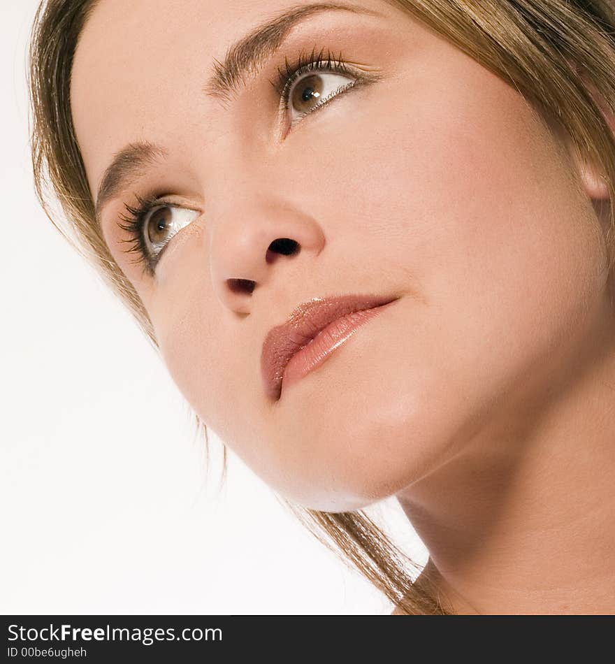 A model portrait in the studio. A model portrait in the studio