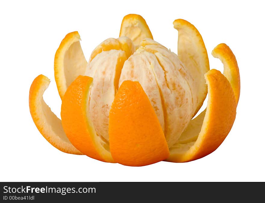 Orange, isolated on white, clipping path included