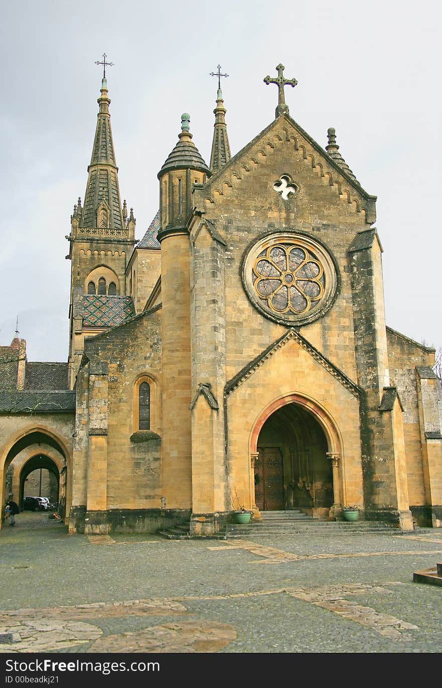 Catholic Church in Neuchatel. Switzerland. Catholic Church in Neuchatel. Switzerland