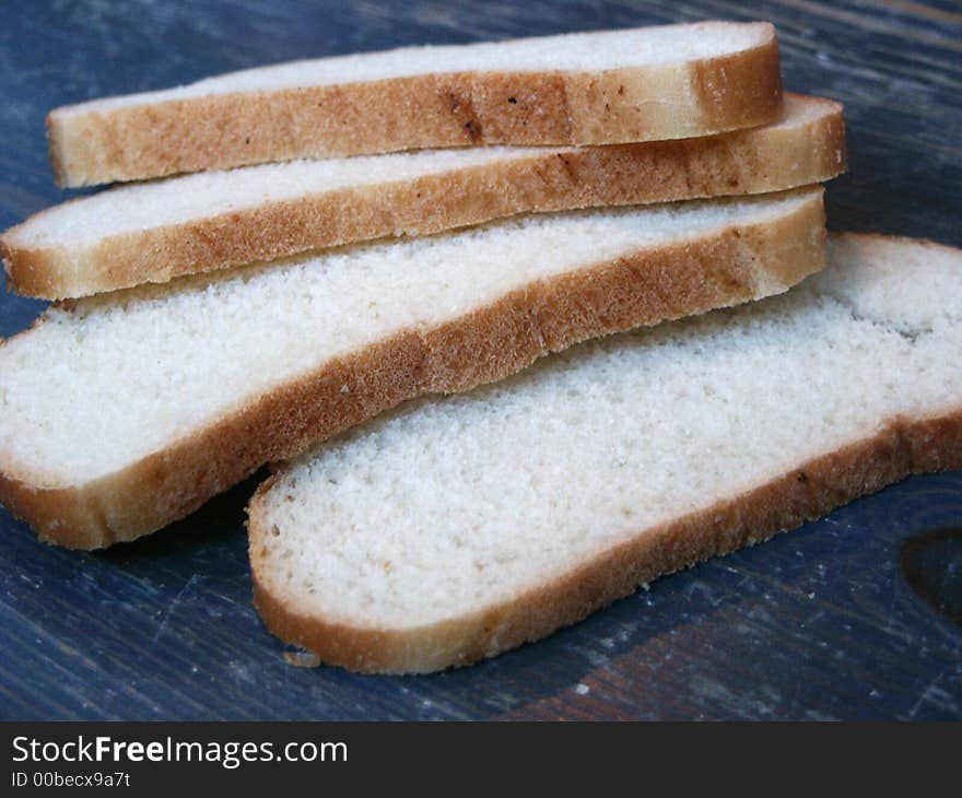 Slices of white bread