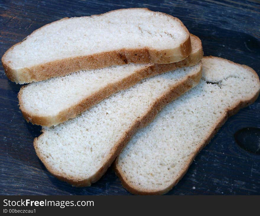 Slices of white bread