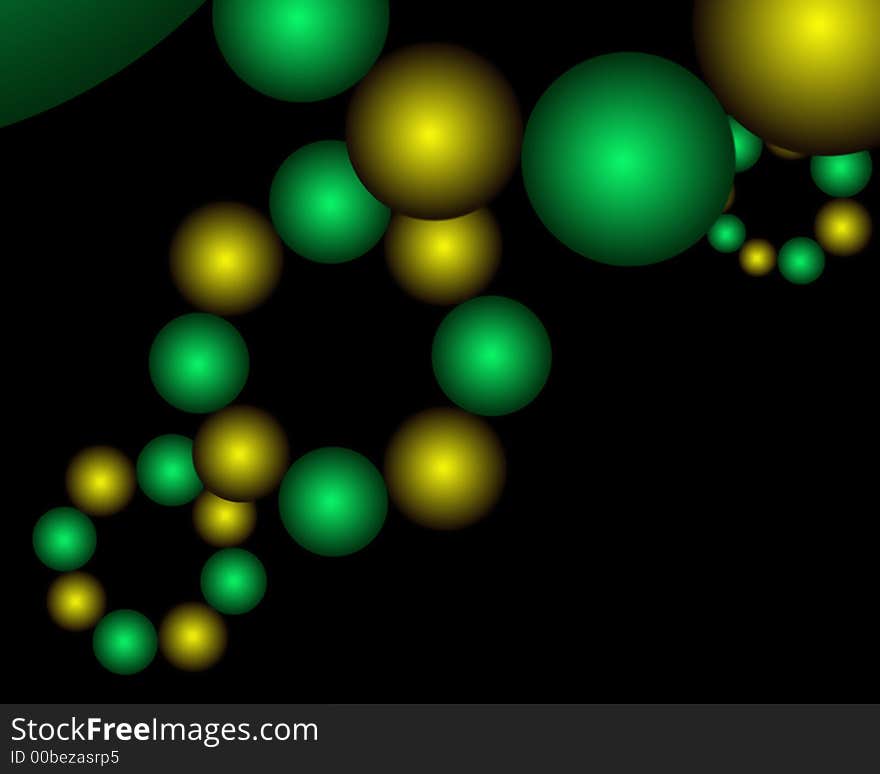 Abstract fractal image of balls in a circular design. Abstract fractal image of balls in a circular design