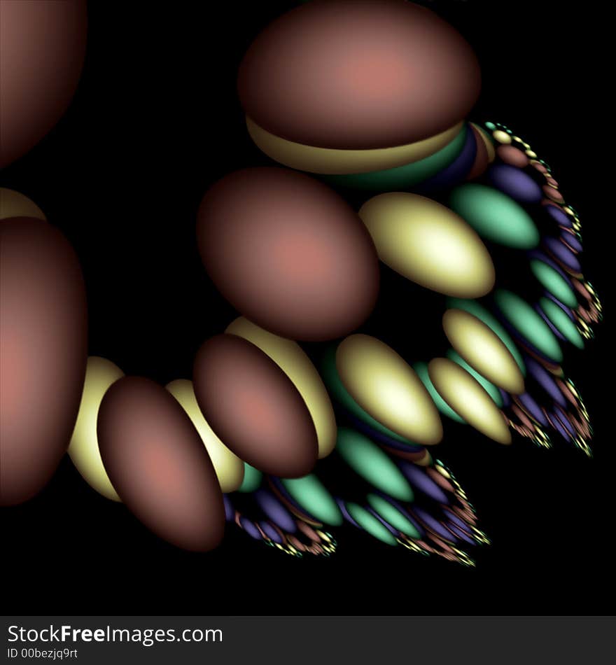 Abstract fractal image resembling a manicured bear paw