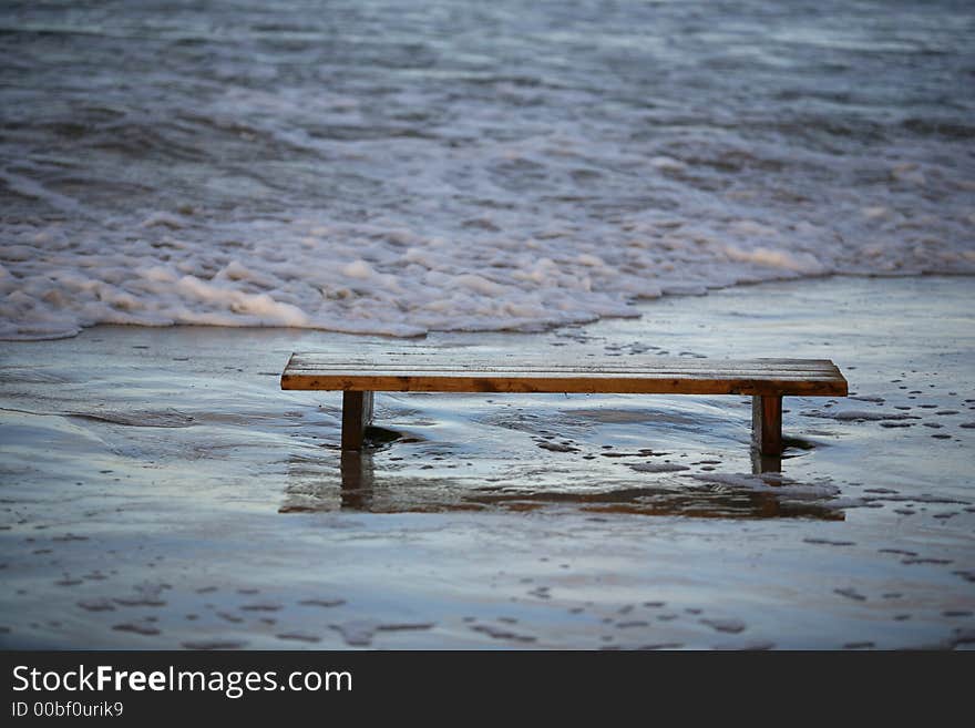 Bench Worth In The Sea