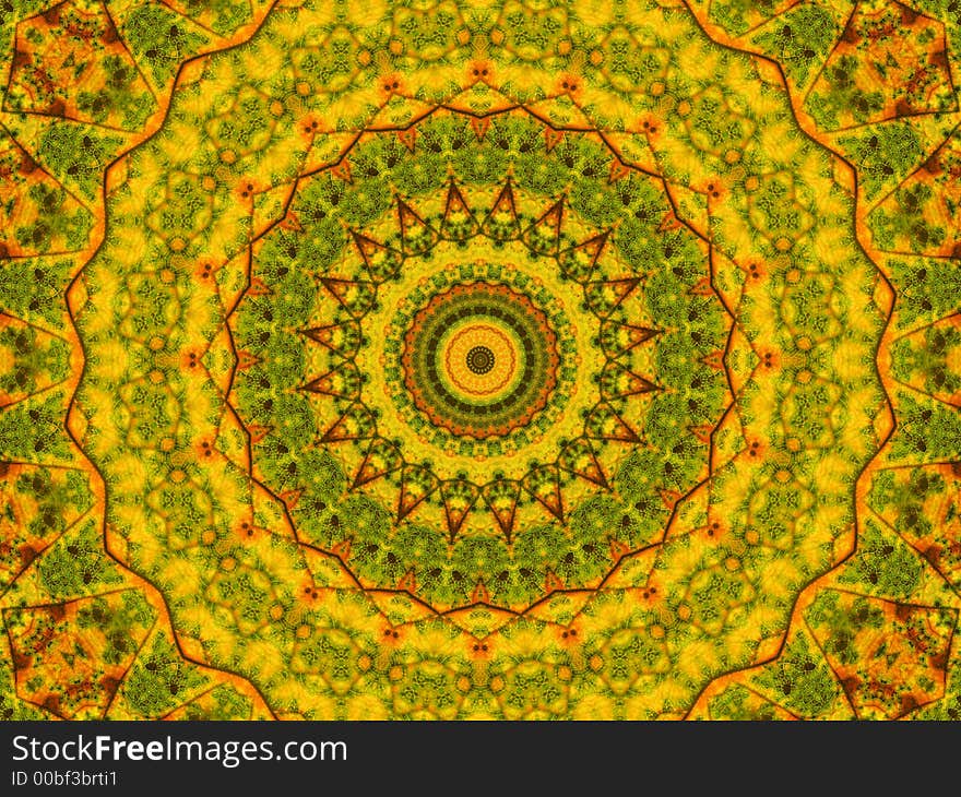 Kaleidoscope concentric abstract pattern background