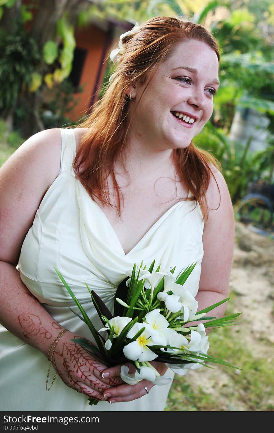 Gorgeous bride with red hair. Gorgeous bride with red hair