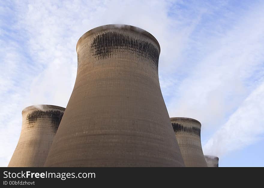 Cooling towers from a coal powered power station