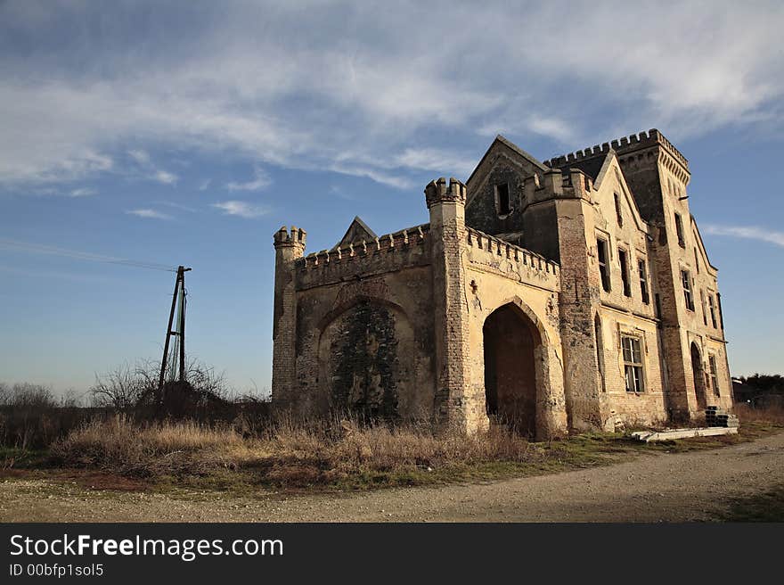 Old ravaged building for sale