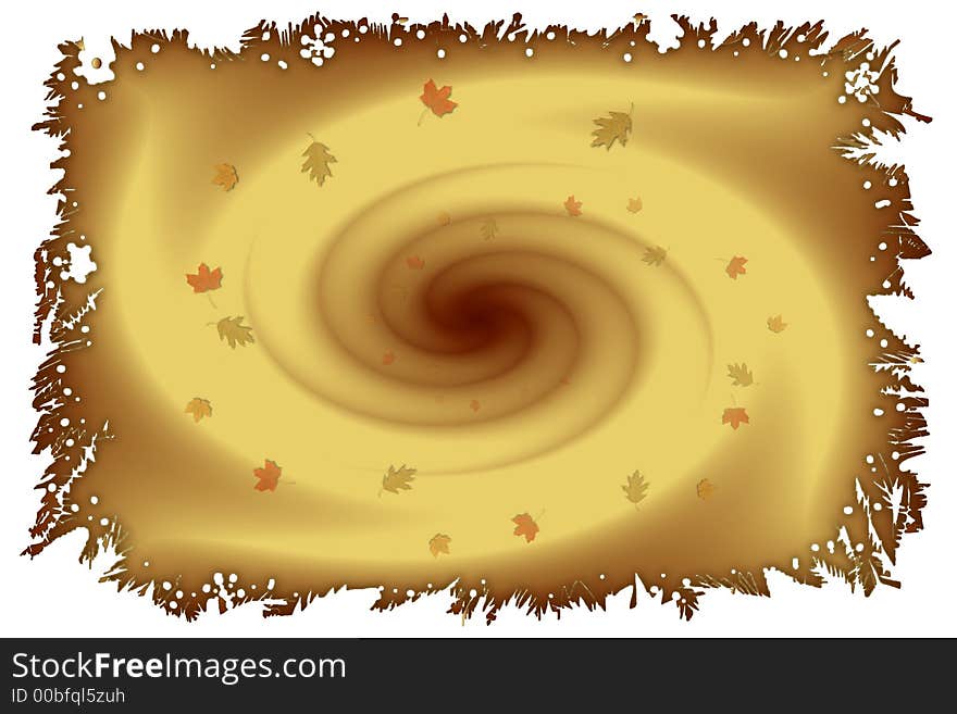 Digital illustration of Autumn frame with abstract leaves vortex . Great design for stationary template , greetings cards , photo frame and other print or web projects . Digital illustration of Autumn frame with abstract leaves vortex . Great design for stationary template , greetings cards , photo frame and other print or web projects .