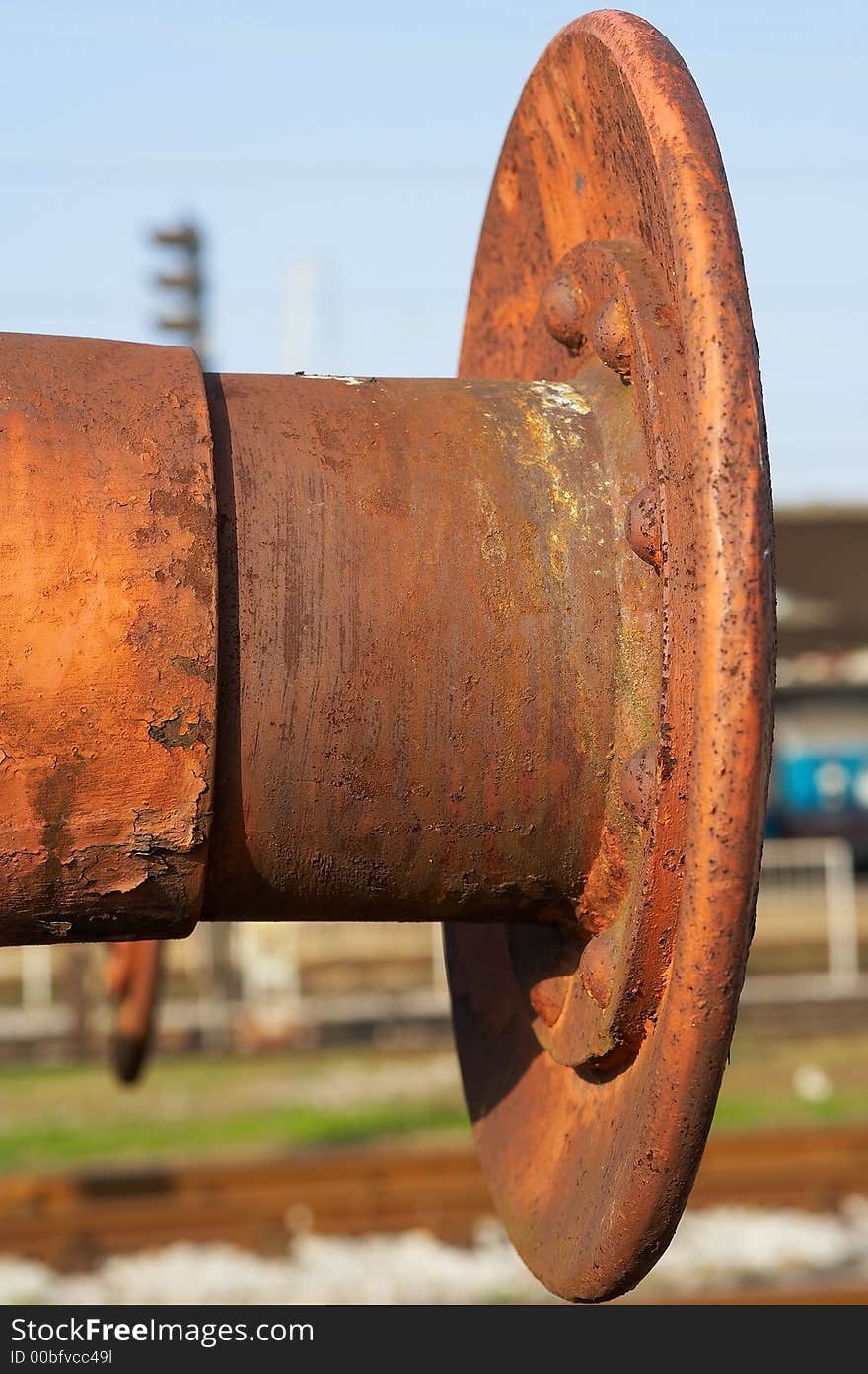 Rusty orange iron grunge dashpot