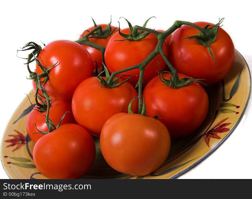 Tomatoes On A Plate