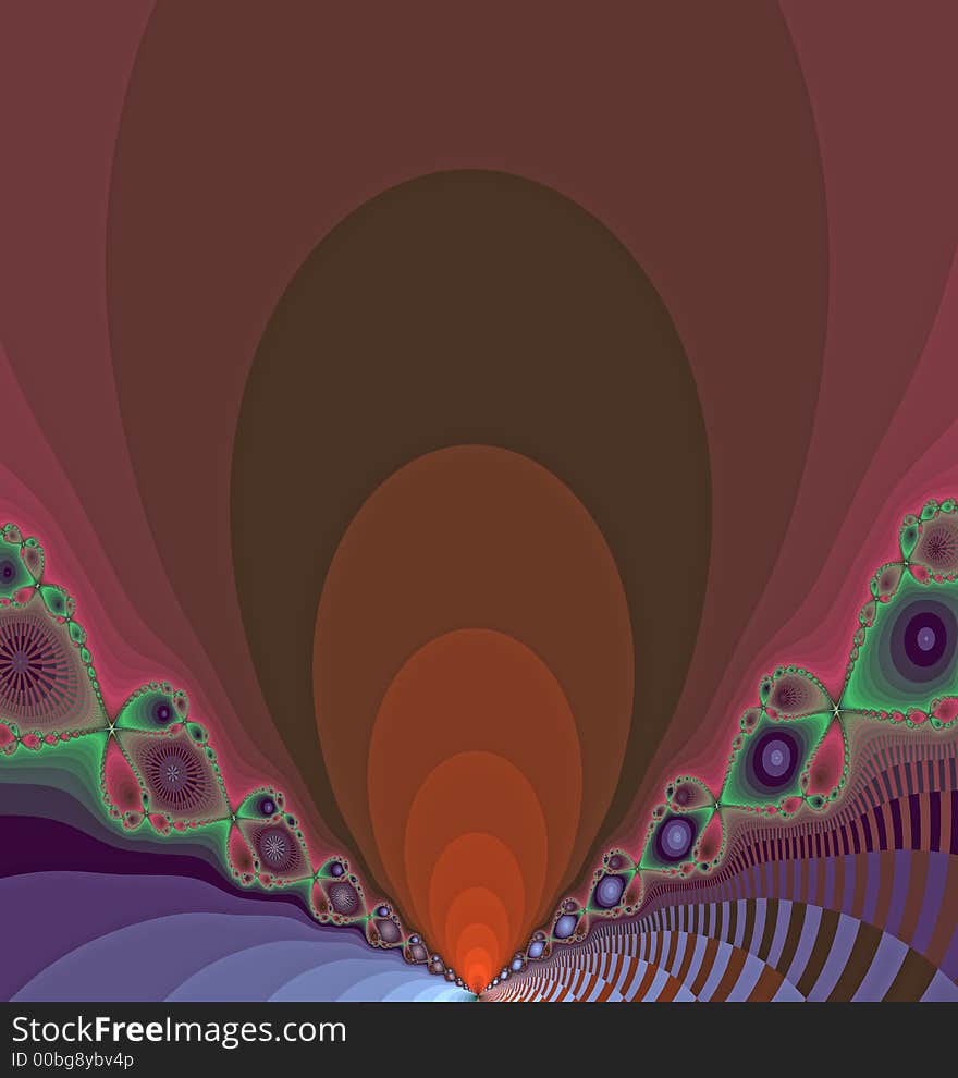 The fantastic tunnel (the red arches leaving afar) - a fractal