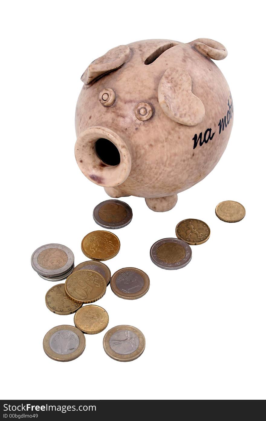 Piggy bank and money