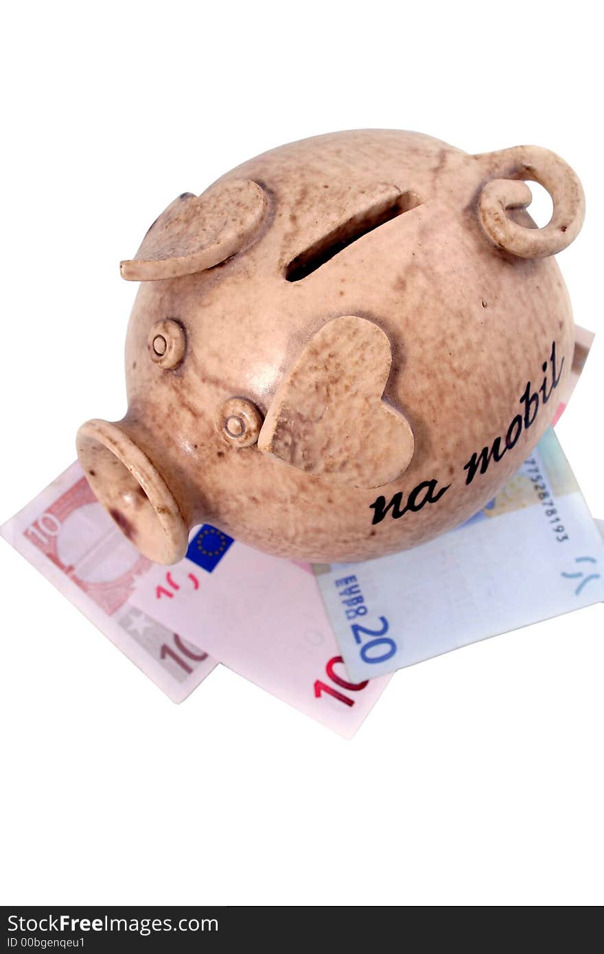 Piggy bank and euro