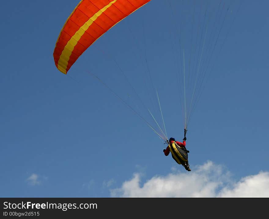 Para gliding during summer in Stubaital, Austria