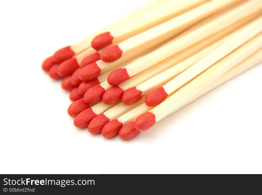 Closeup of bundle of matches