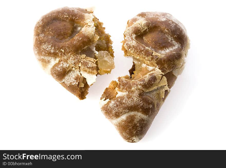 Broken Heart-shaped Cookie