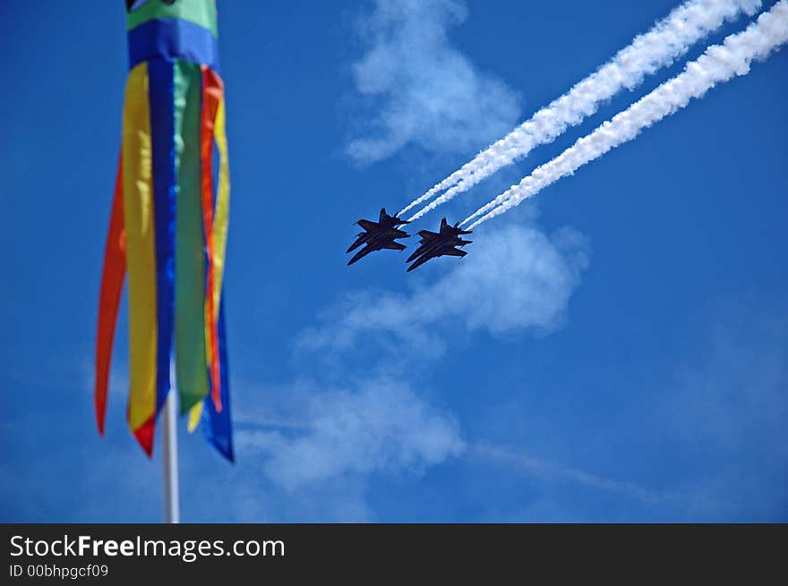 Blue Angels over Lake Washington, Seattle. Blue Angels over Lake Washington, Seattle