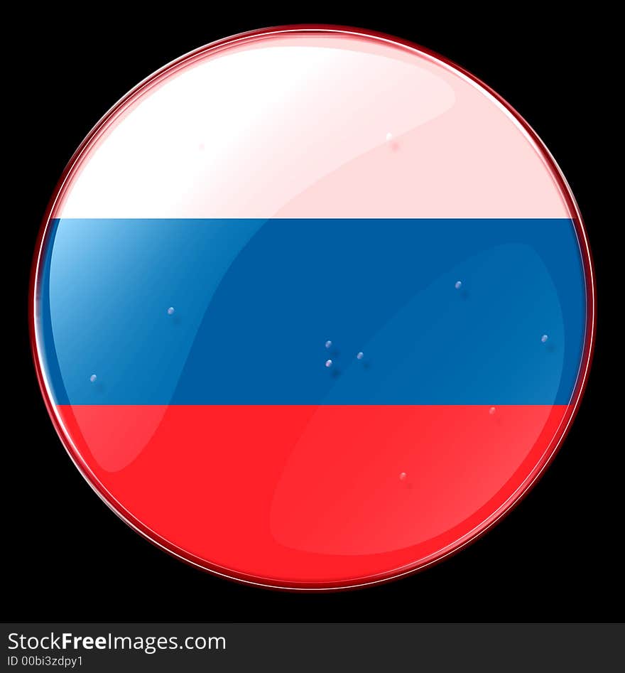 Russia Flag Button