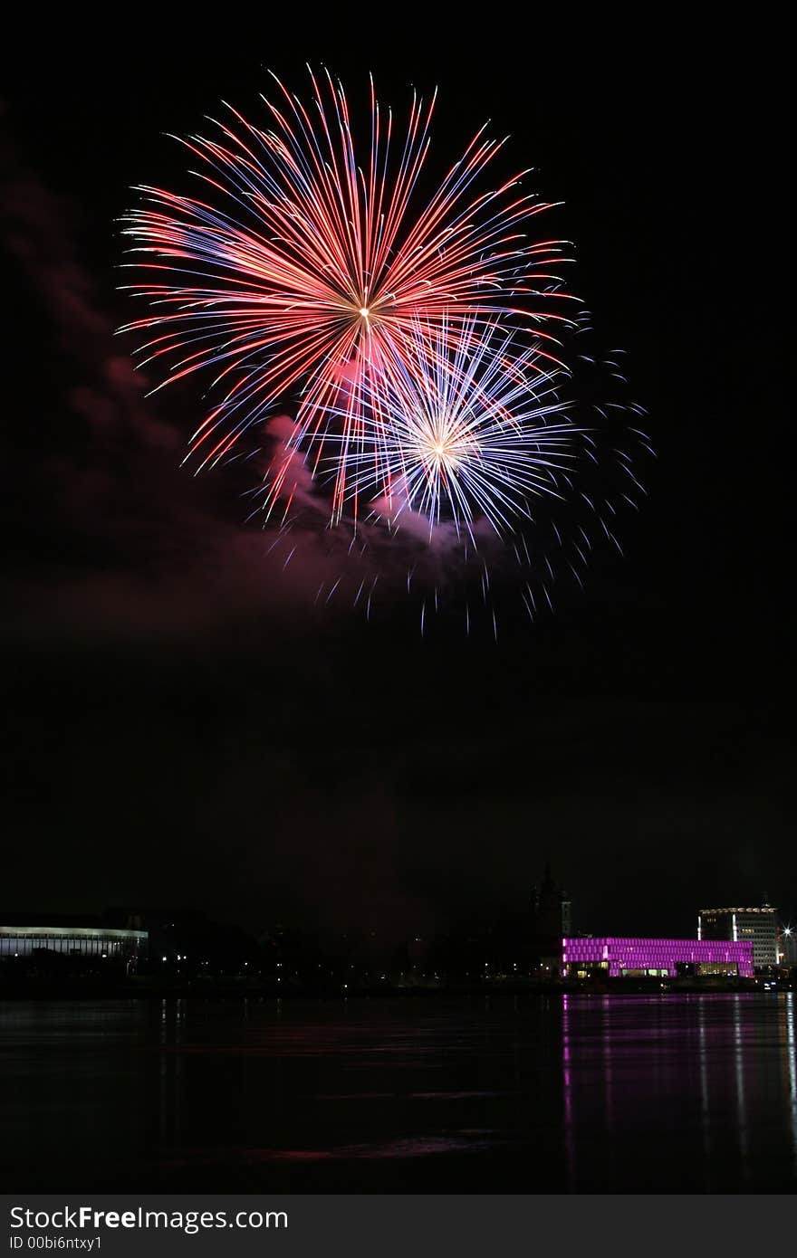 Fireworks Over The Danube In Linz, Austria 6