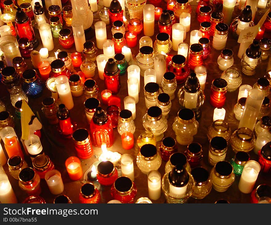 Candles at church, blur, religion