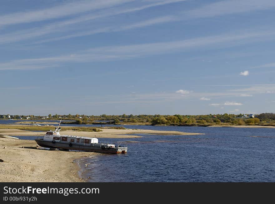 Boat On Sand Coast