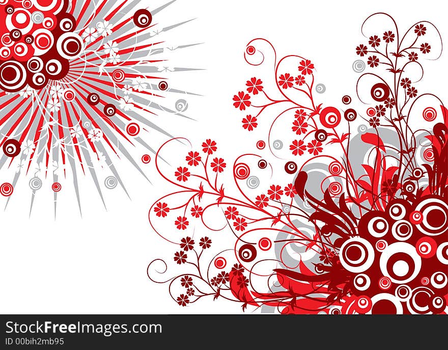 Floral abstract background, vector illustration. Floral abstract background, vector illustration