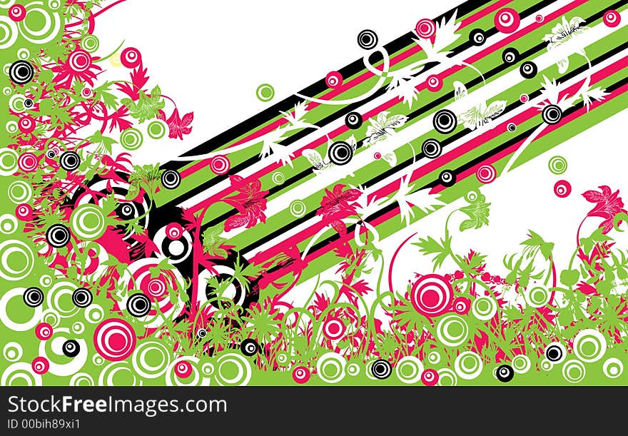 Floral abstract background, vector illustration. Floral abstract background, vector illustration