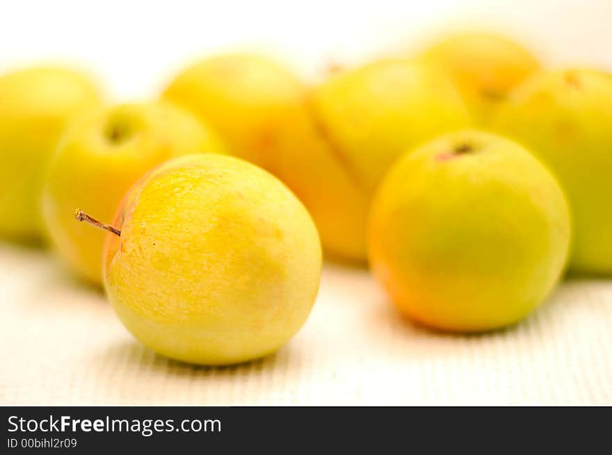 Fresh yellow apples