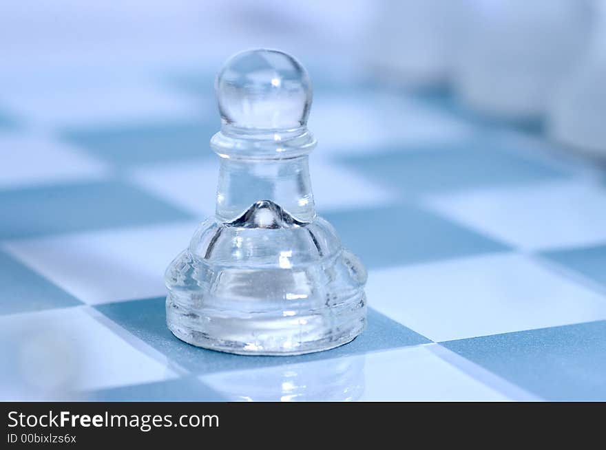 Figures of a glass chess game