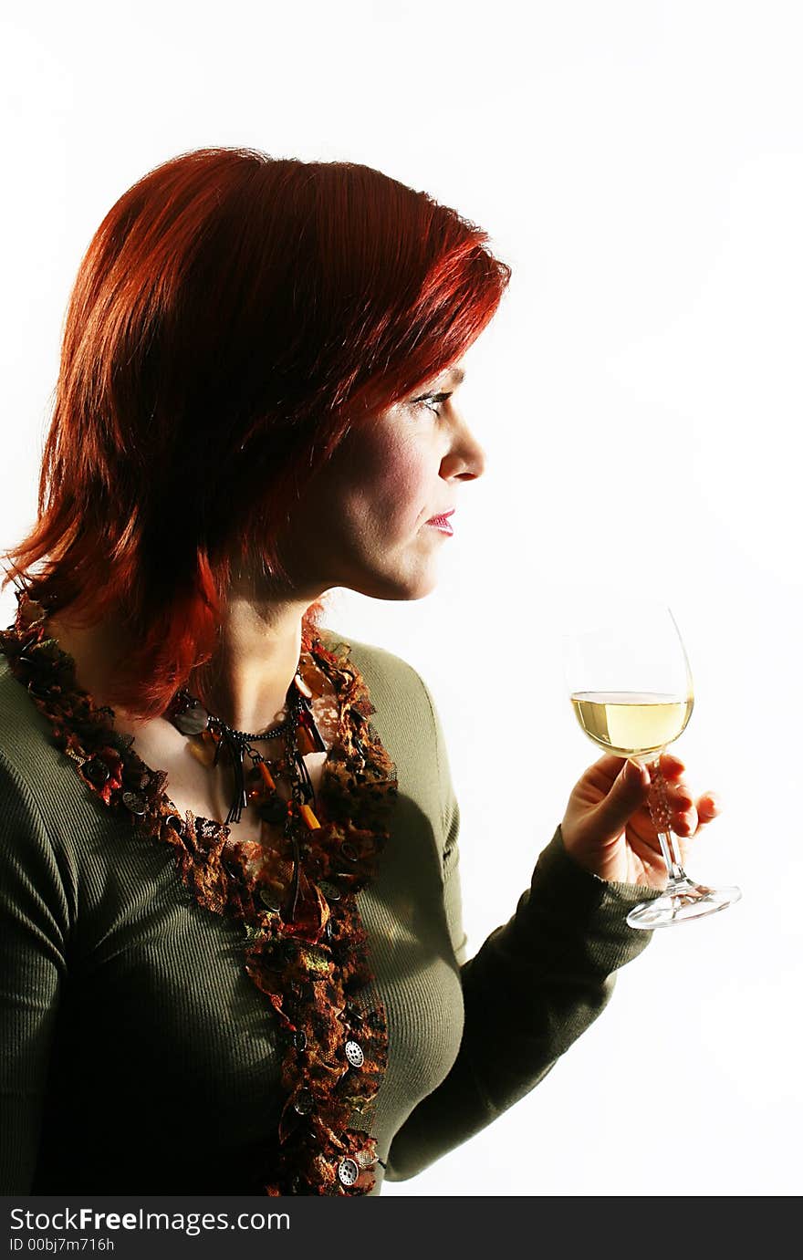 Woman With A Glass Of Wine