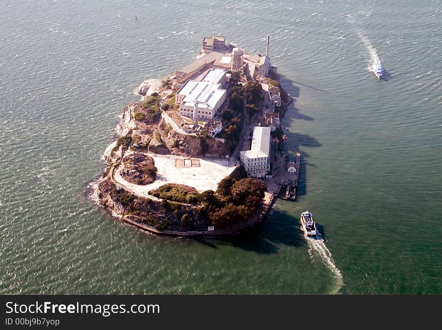 Aerial view of Alcatraz