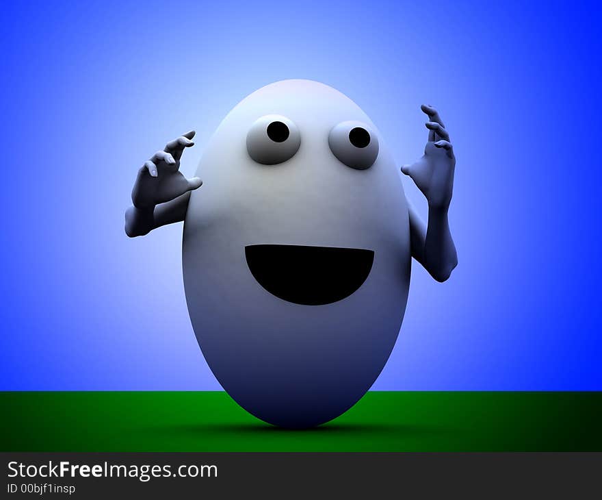 A simple toon based image of a egg man this image is suitable for images relating to Easter and food. A simple toon based image of a egg man this image is suitable for images relating to Easter and food.