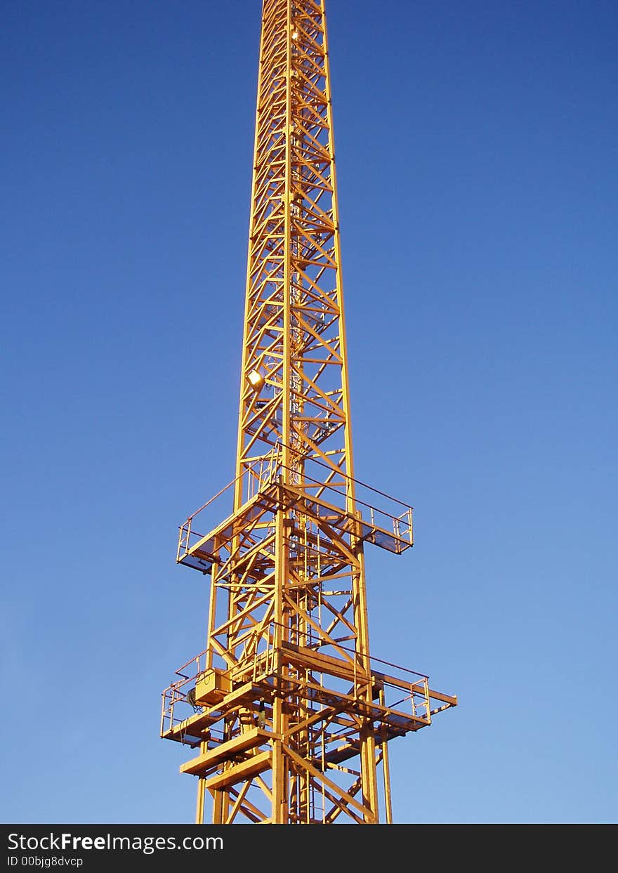 Cloceup of a rane on a building site. Cloceup of a rane on a building site